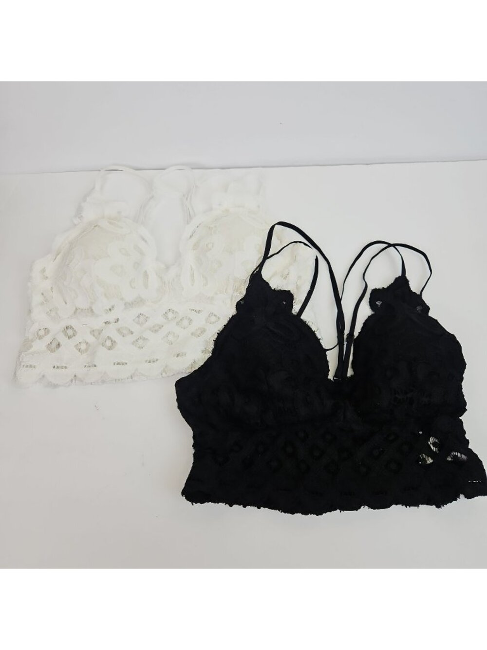 Yahada Set 2 Lace Bralette Size XL Festival Crop Top Whimsy Spaghetti Feminine